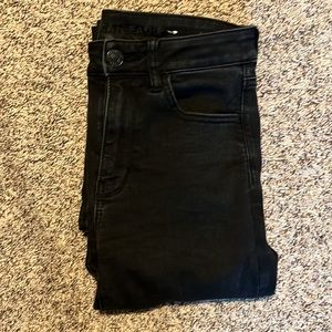 Black American Eagle Hi-Rise Jeggings